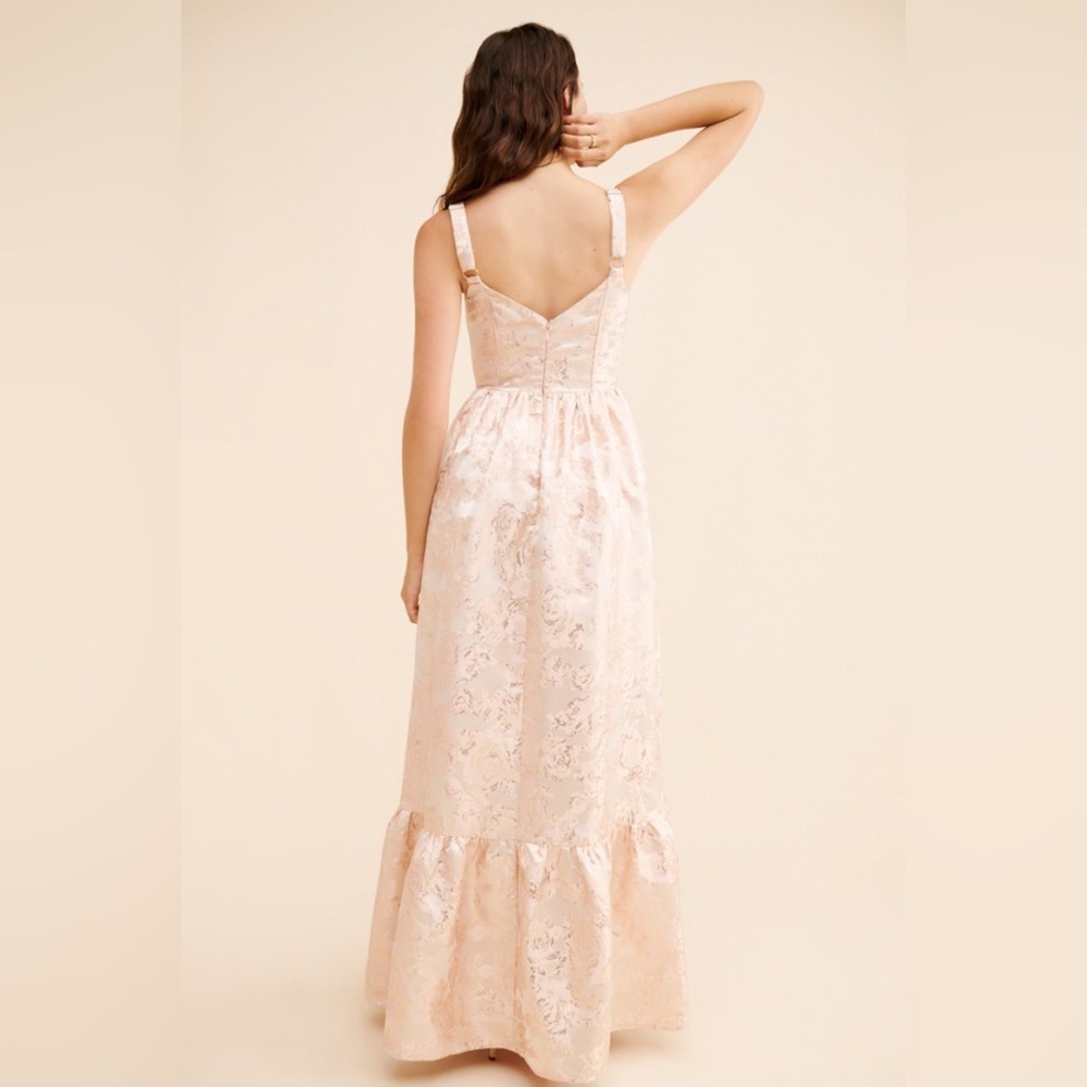 If By Sea Anthropologie Sleeveless Floral Jacquard Maxi Dress size S - Picture 2 of 10